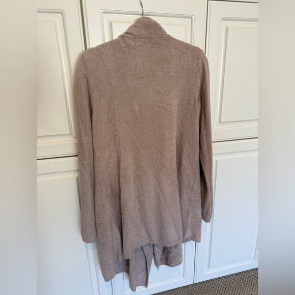 NWT Barefoot Dreams CozyChic Lite Island Wrap Cardigan Size Large / XL Taupe - Picture 3 of 10